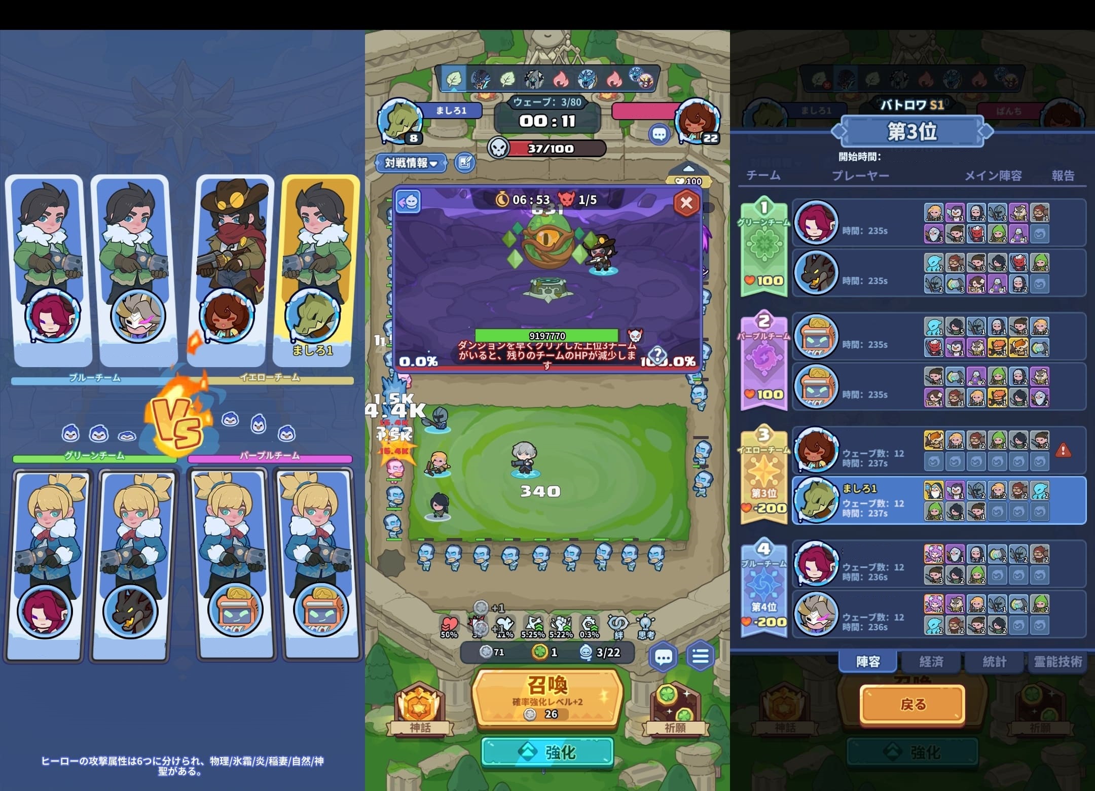 ペタペタペンギン団のプレイ画面