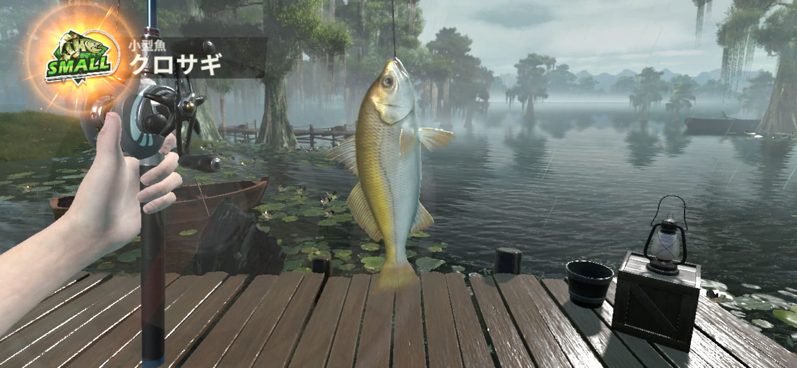 釣りの達人のプレイ画面